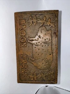 Vintage Pig Bacon Press Cast Iron Wood Handle Country Farm Decor 7”x4” - Picture 1 of 4