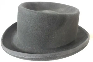 Vintage Scala Classico Men's Fashion Black Wool Felt Porkpie Hat Size Small - Picture 1 of 6