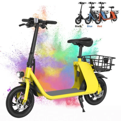 Scooter eléctrico adulto largo alcance E-scooter con cesta de transporte de asiento certificado UL 2849 Foto 1 de 4