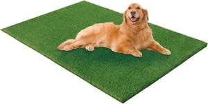Artificial Dog Grass Pad - Fake Grass Pee Mat for Dog Potty Training, Green Turf - Picture 1 of 12