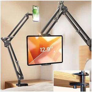 Long Arm Tablet Stand Phone Holder Lazy Bed Desk Mount Flexible For iPad iPhone - Photo 1 sur 9
