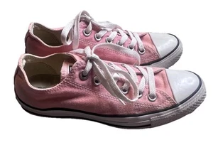 Converse All Star rosa und weiß niedrige Turnschuhe Damengröße 7 - Bild 1 von 11
