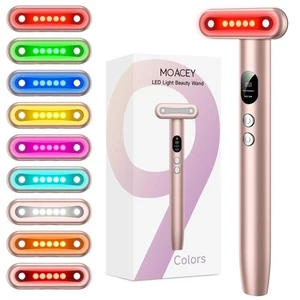 9 in 1 Red-Light-Therapy-Wand-for-Face, Portable Face Massager Tool, Microcur... - Bild 1 von 9