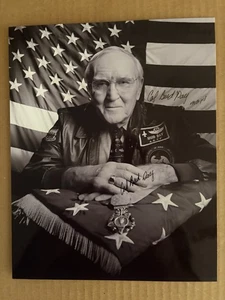 Col.George Bud Day Medal Of Honor P.O.W. Autographed 8x10 Picture signed Twice! - Picture 1 of 1