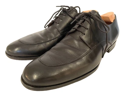 HUGO BOSS 'Hannover' Black LEATHER Derby SHOES Size 8.5 - Image 1 of 4