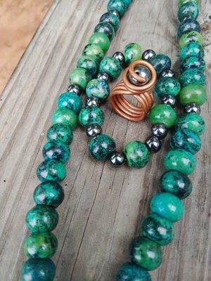 Juego de 3 piedras azurita hematita 16 mm Foto 1 de 4