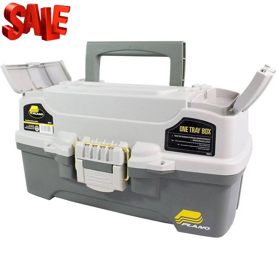 PLANO MODEL PRODUCTS Plano 6201 One-Tray Tackle Box, Bait Storage, Extending Cantilever-tray Design