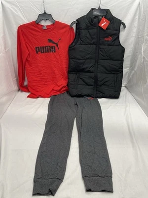 Puma - 3pc Outfit - Black/ Red - Kids Size Large (14-16) - MSRP $80 - Image 1 of 4