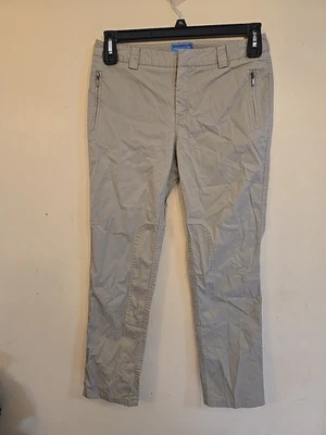 Simply Vera Wang Pant Women Size 10P Beige Zip Pocket Equestrian - Image 1 of 4
