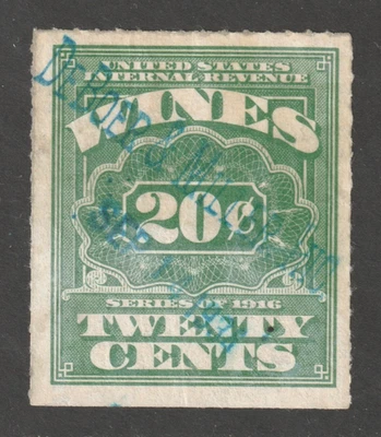 Scott # RE69, Used, 20¢ Wines, DeBoer & Miller, Inc. (New York ?) - Image 1 of 2