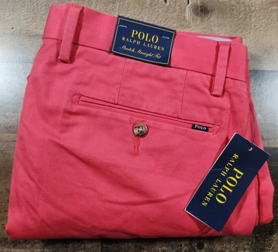 Polo Ralph Lauren Chino Pants Mens 32x30 Spring Red Stretch Straight Fit - Image 1 of 4