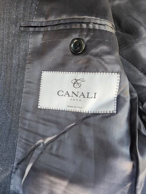 Men’s Canali Blazer - Pinstripe 2-Button 100% Wool Made in Italy - Image 1 of 4