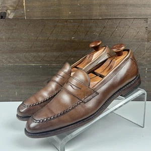 Zapatos Mocasines Allen Edmonds McGraw Para Hombre Penny 10.5 B Cuero Marrón Claro EE. UU. - Imagen 1 de 17