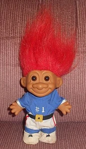 Vintage Russ Ball Team Player #1 Troll Doll 5" Tall, Gently Used & Hard To Find - Picture 1 of 6