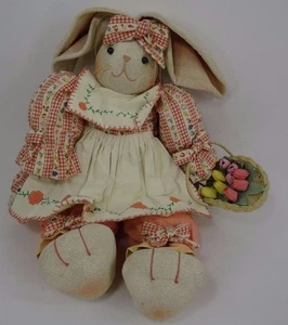 Osterhase Hase Mädchen Korb Dekoration Regal Sitter Frühling - Bild 1 von 10