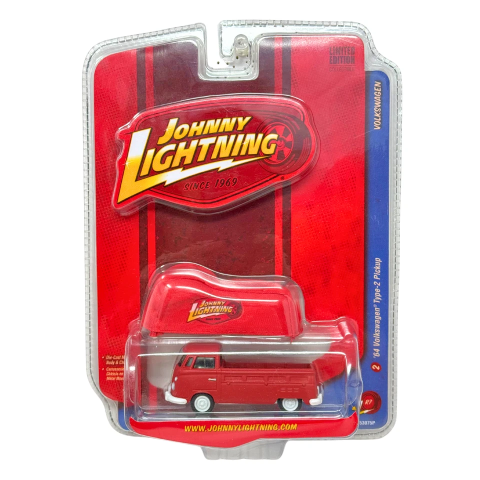 Johnny Lightning 1964 Volkswagen Type-2 пикап 1:64 литая БЕЛАЯ МОЛНИЯ - Изображение 1 из 4