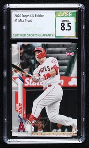 2020 Topps UK Edition Mike Trout #1 CSG 8.5