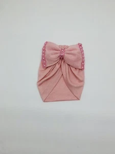 Cotton winter hat for newborn girl, comfortable turban/ Turbante Para Bebe - Picture 1 of 2