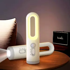 Rechargeable Bedside Reading Lamp & Flashlight, Motion Sensor Warm/White Light - Picture 1 of 5