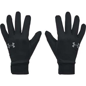 Under Armour Storm Liner Running Gloves Black Fleece Mens Womens - Picture 1 of 2