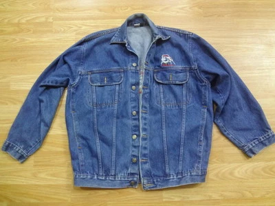 JAQUETA JEANS CAMINHONEIRO MASCULINA M média bordada platina fat albert  - Imagem 1 de 4