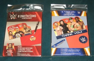 WWE Wrestling Happy Birthday Invitations & Thank You Cards Plus Bag of Confetti - Picture 1 of 7