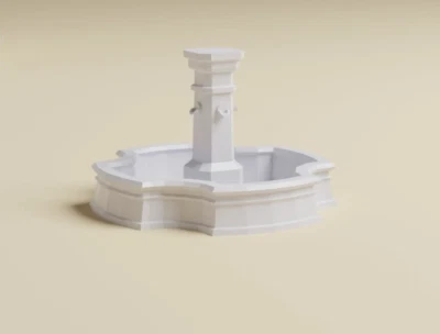 Town Fountain | Terreno detallado para juegos de mesa y dioramas. escala 28mm Foto 1 de 4