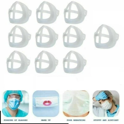 10PCS Face Mask Reusable Holder Inner Support Frame Silicone Mouth Mask Bracket - Image 1 of 4