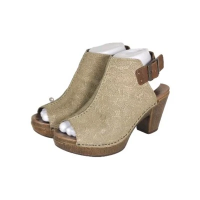 Sandalias Dansko para mujer Reggie US6-6,5 EU37 cuero topado enjaulado con correa trasera Foto 1 de 4