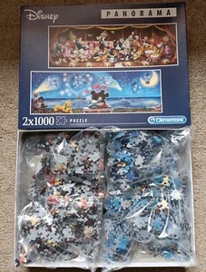 Disney Jigsaw Puzzle 2x 1000 Piece Clementoni Panorama Double Pack New & Sealed - Picture 1 of 4