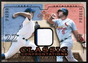 2004 Fleer Genuine Insider Confrontations Mark Prior Jersey w/ Pujols (ref 6271) - Picture 1 of 2