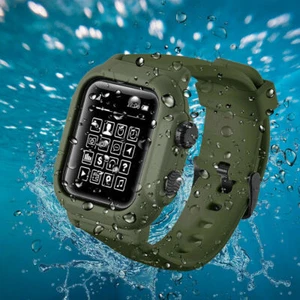 For Apple Watch iWatch Series 6 5 4 3 2 1 SE Waterproof Case with Band Strap - Picture 1 of 28