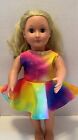 DOLL CLOTHES TIE- DYE   DRESS    FITS AMERICAN  GIRL & 18" DOLLS