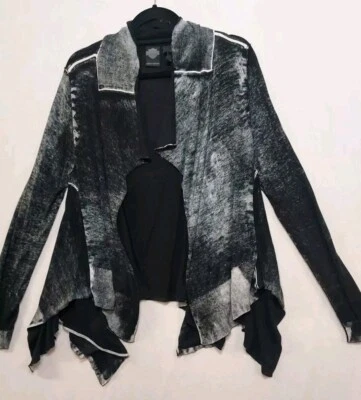 Cárdigan Harley Davidson talla S para mujer Fly Away negro lavado ácido largo SLV SUAVE Y2K Foto 1 de 4