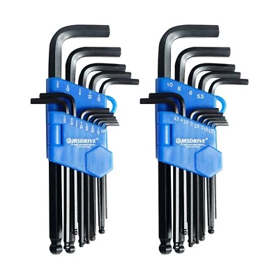 JRSDRIVE Hex key set, Folding, 26 Piece Long Ball Point, CRV Black Finish EAK-26 - Image 1 of 4