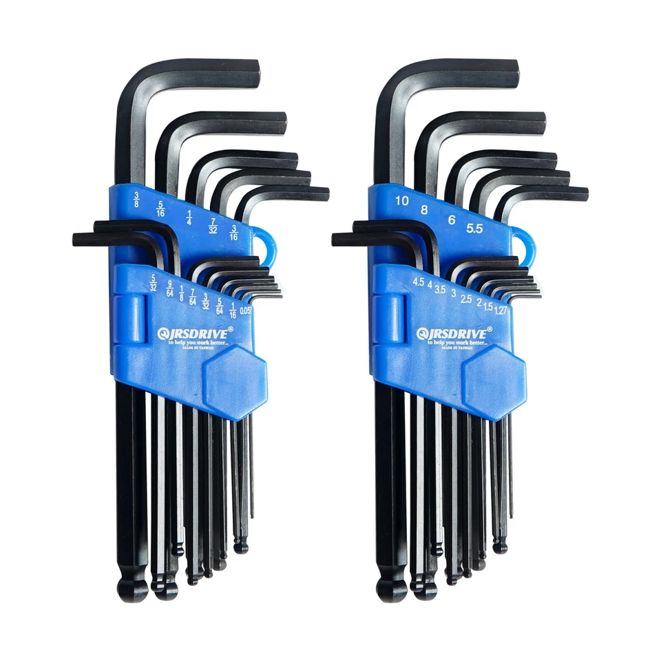 JRSDRIVE Hex key set, Folding, 26 Piece Long Ball Point, CRV Black Finish EAK-26 - Image 1 of 4