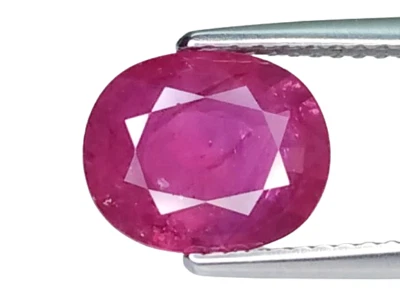 2.435CTS FORMIDABLE TOP LUSTER RED NATURAL RUBY OVAL LOOSE GEMSTONES - Image 1 of 2