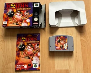 Worms Armageddon Nintendo 64 N64 PAL Game Boxed & Complete TESTED Good Condition - Picture 1 of 12