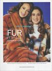 Vintage Nafi 1-Page Print Ad 2000 Marisa Berenson Starlite Women In Fur Coats