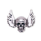 Fashion Goth Angle Wings Skull Brooch Silver/Gold Metal Plated Halloween Jewelry