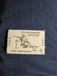 Estampillas postales 1962 centenario de la Guerra Civil de Estados Unidos Shiloh - Imagen 1 de 5