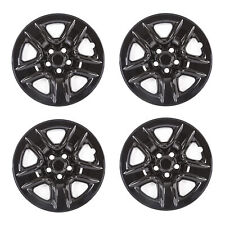 4 Black 17" Wheel Skins Hub Caps Full Rim Skin Covers For Toyota RAV4 2006-2012