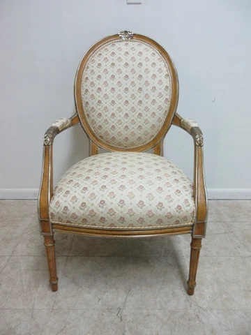 Century Furniture French Carved living Room Arm Lounge Chair B Cover