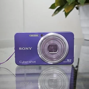 SONY Cyber-shot DSC-W570 16.1MP 5x Optical Zoom Digital Camera - PURPLE English - Picture 1 of 8