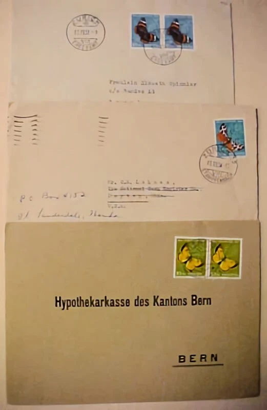 SUIZA MARIPOSA 10 CENTAVOS, PAR DE 10 CENTAVOS, PAR DE 10 CENTAVOS 1951/1954 Foto 1 de 1