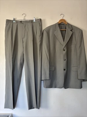 Traje Chaqueta Hombre Jaeger Gris Lana 46’ R Pantalones W36 L29  Foto 1 de 4
