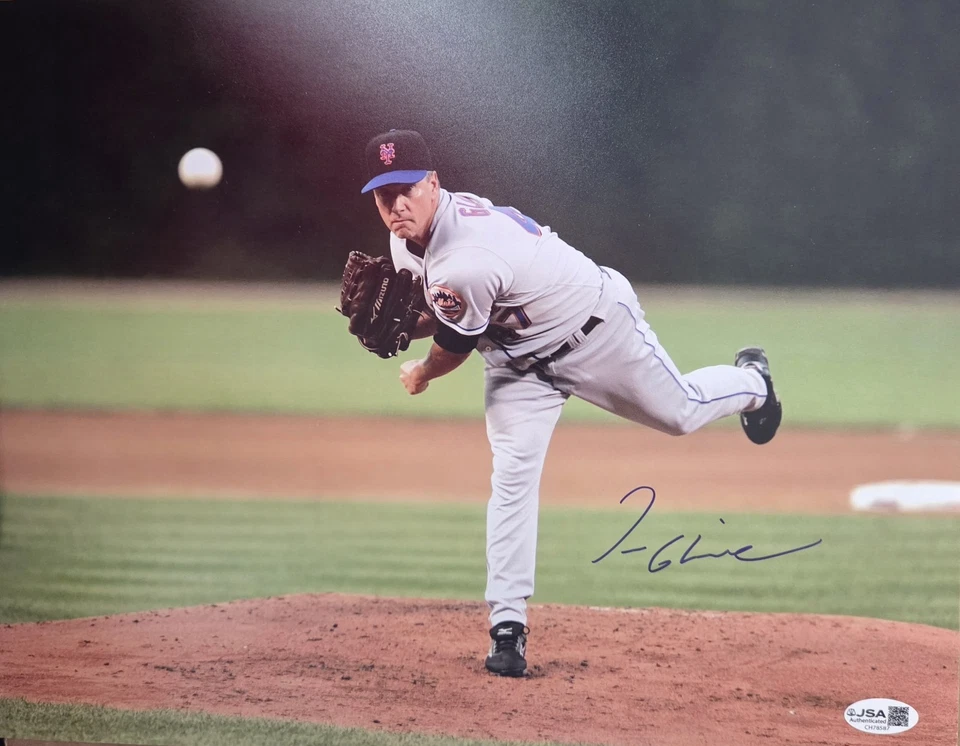 Tom Glavine New York Mets HOF Braves Autographed 11x14 JSA COA  - Image 1 of 1
