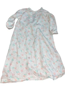 Vintage Carters Layette Size Girls Floral Long Sleeve Night Gown - Picture 1 of 3