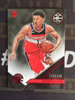 2022-23 Panini Chronicles Limited Johnny Davis Rookie RC Red 17/149 Wizards - Image 1 of 2