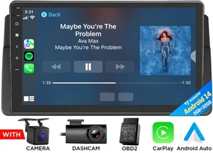 Radio estéreo GPS Android 14 Car Play IPS pantalla táctil DSP para BMW serie 3 E46 - Imagen 1 de 22